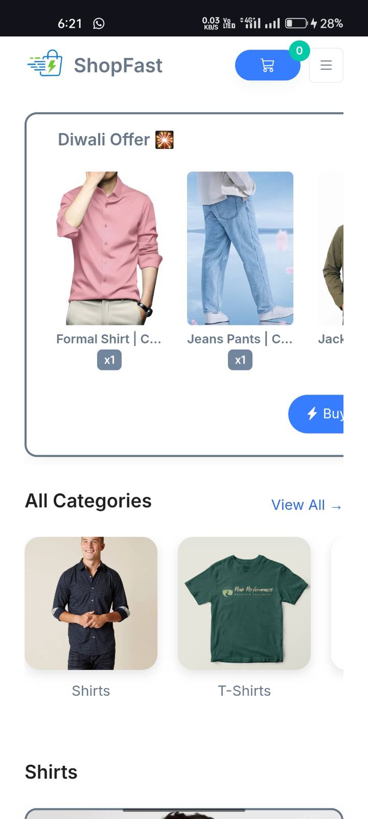 Mobile App Screen 1 - Light